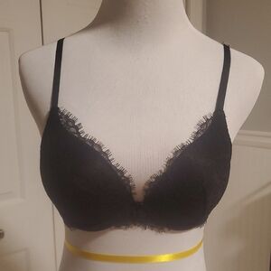 Victoria's Secret Black Lace Trim Bra